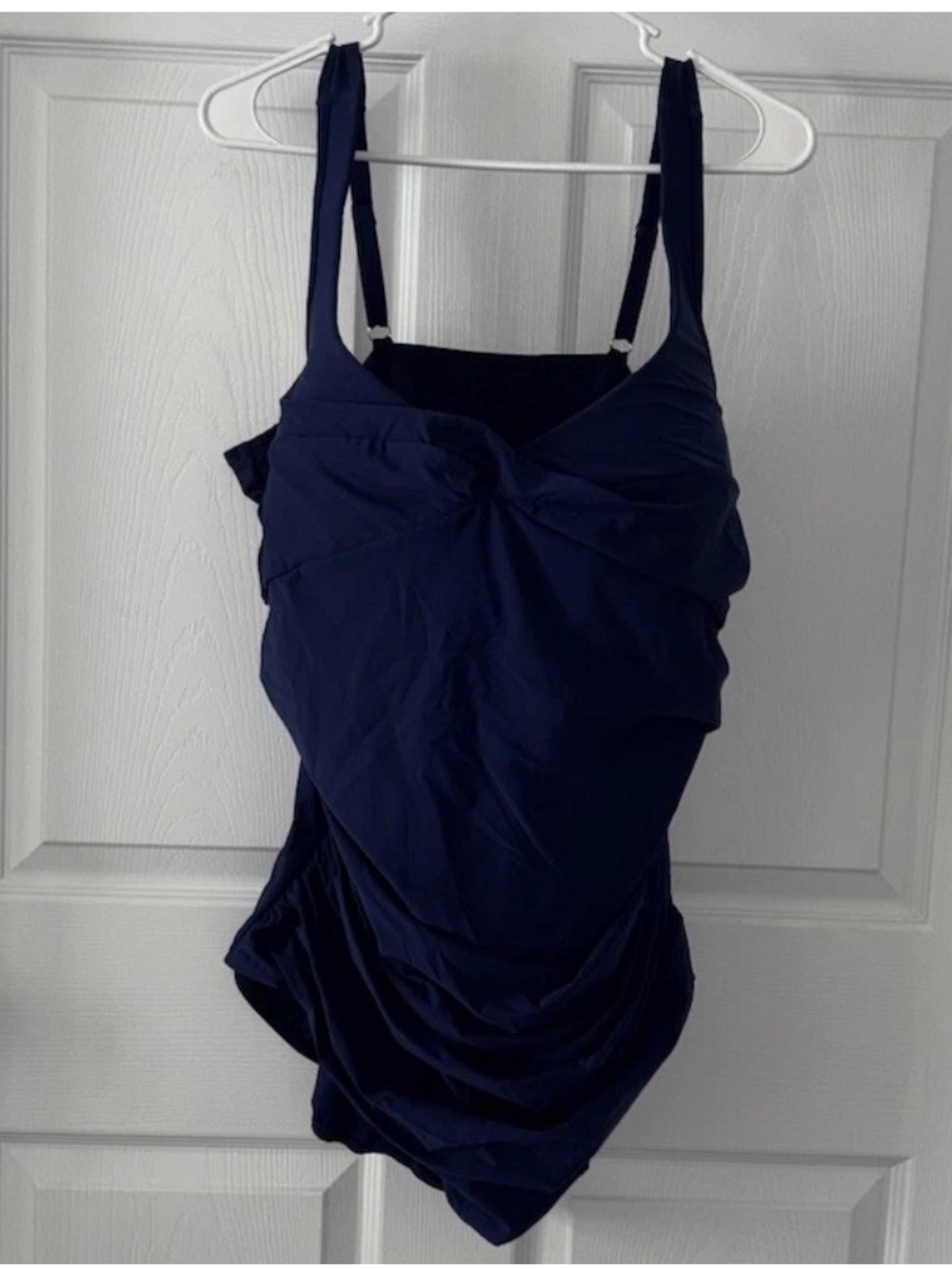 New Talbots Swimsuit Women’s 24W One Piece Bathing Suit Navy Blue